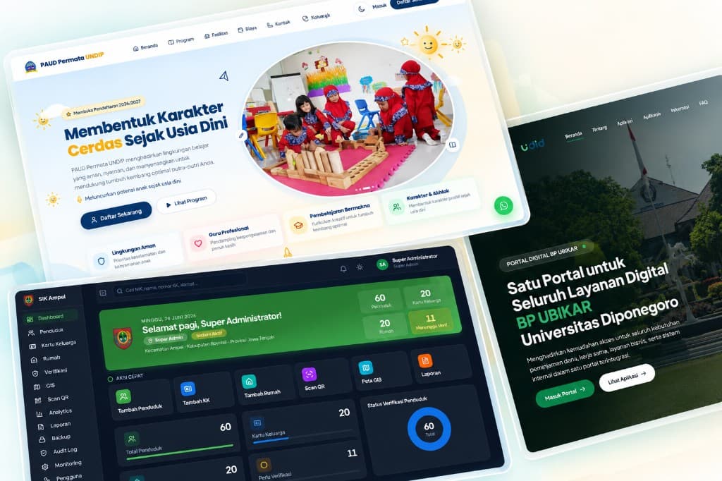 Collage of selected web projects