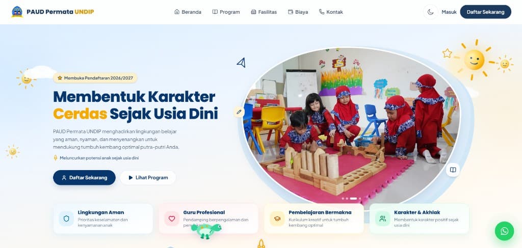Website PAUD Permata UNDIP